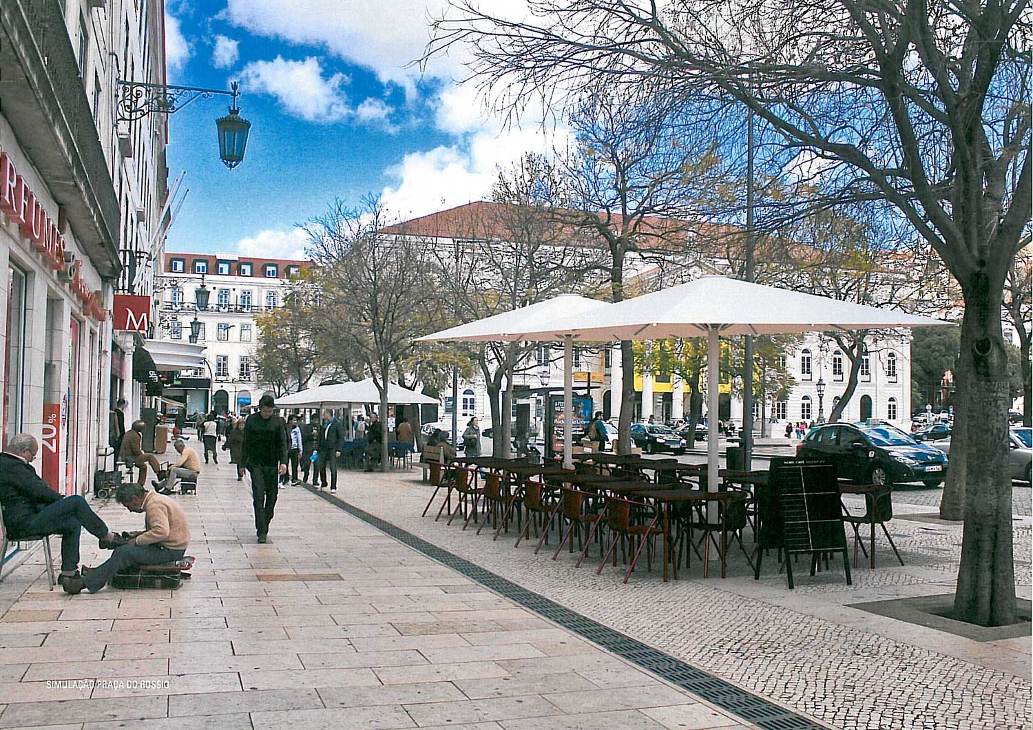 Imagem 1 - CANRAN Arquitectura vence concurso de ideias para as novas esplanadas da baixa pombalina