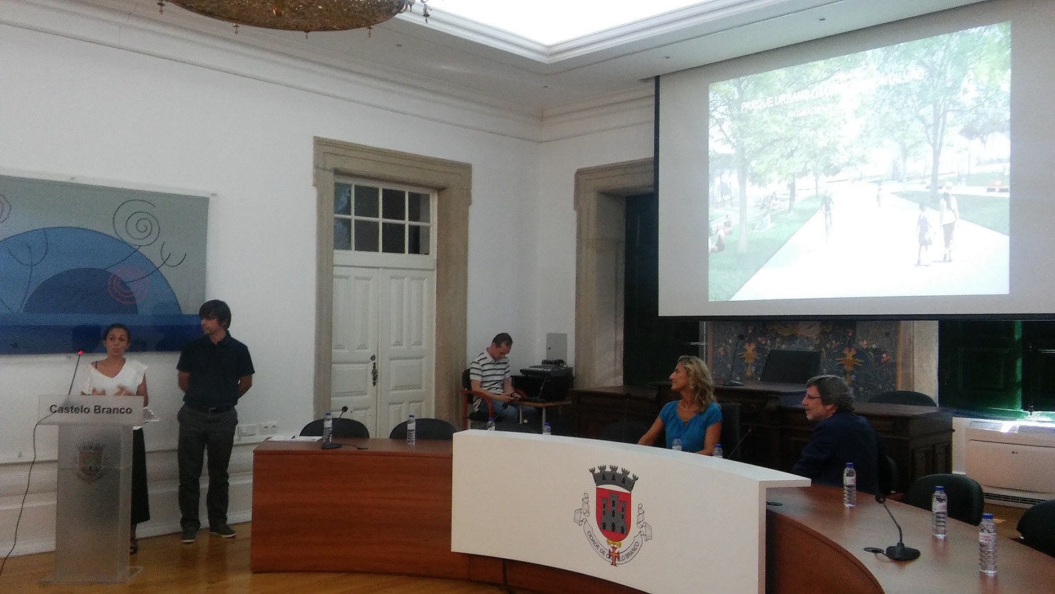 Imagem 1 - Entrega de pr&eacute;mios do concurso Parque Urbano Castelo Branco