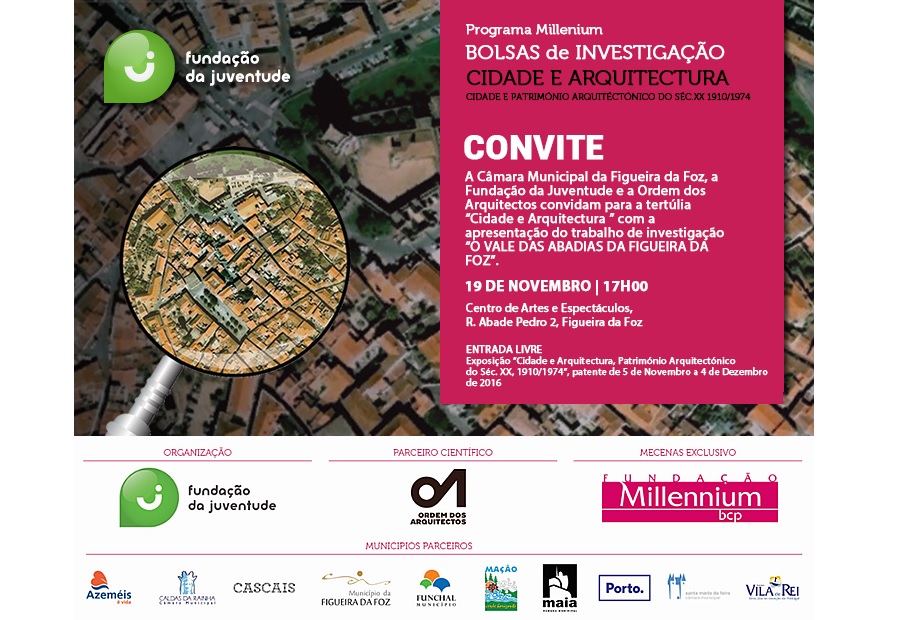 Tert&uacute;lia &ldquo;Cidade e Arquitectura&rdquo; na Figueira da Foz dia 19 de Novembro