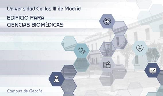 Edif&iacute;cio de ci&ecirc;ncias biom&eacute;dicas no campus da Universidade de Madrid 