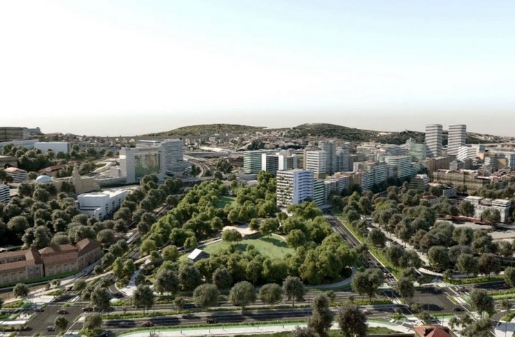 Imagem 4 - Proposta vencedora do concurso para o Parque Urbano da Pra&ccedil;a de Espanha dos NPK e Atelier RUA foi apresentada hoje