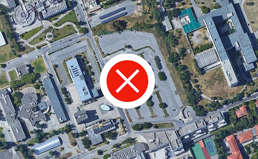 Edif&iacute;cios e espa&ccedil;os exteriores na Cidade Universit&aacute;ria Lisboa - ANALISADO