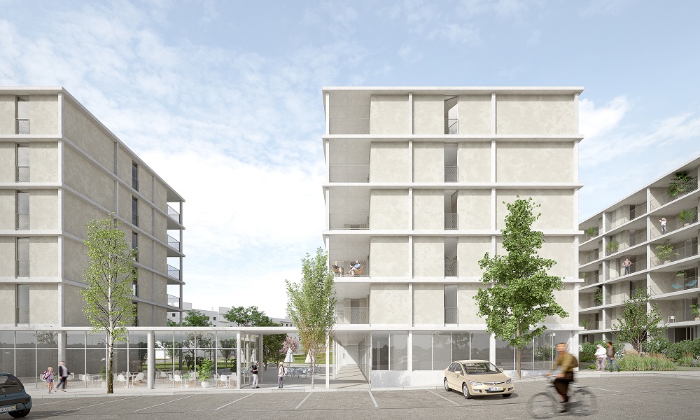 Imagem 1 - Branco del Rio Arquitectos vencem concurso para o conjunto habitacional na Av. Joaquim Campos, Set&uacute;bal